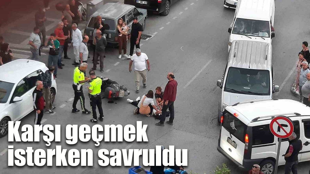 Karşı geçmek isterken savruldu